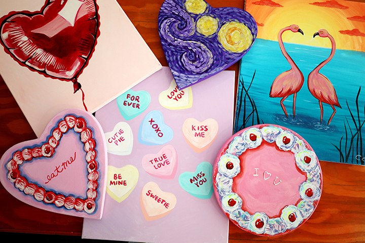 Cork & Chroma’s Valentine’s Day Paint & Sip Sessions