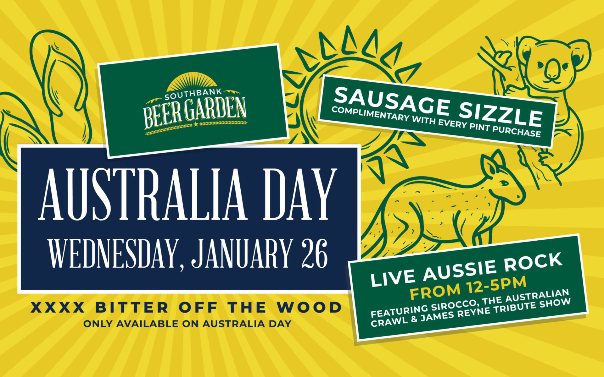 SouthBank Beer Garden: Australia Day